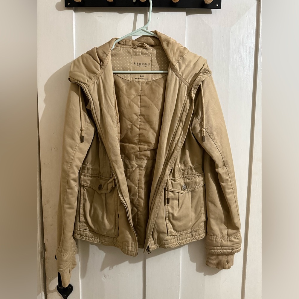 Aeropostale khaki cargo jacket -medium